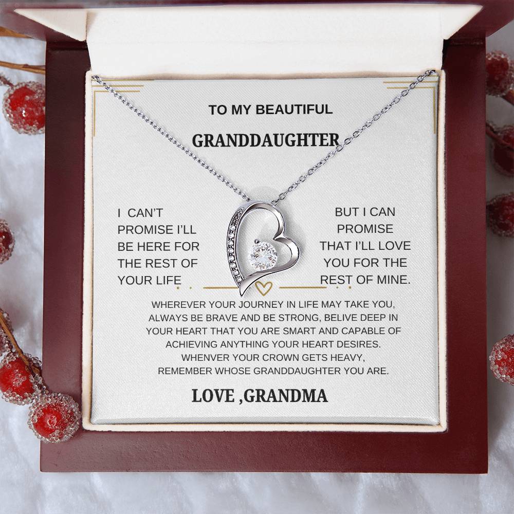 To My Beautiful Granddaughter| Forever Love Necklace