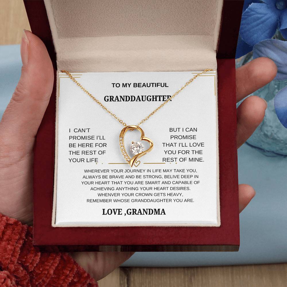 To My Beautiful Granddaughter| Forever Love Necklace