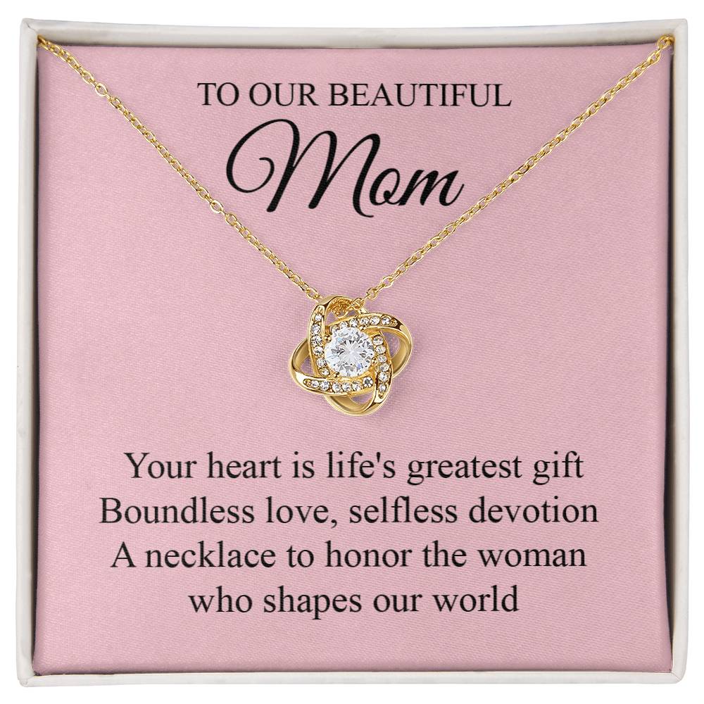 Elegant Mother's Charm Necklace Card