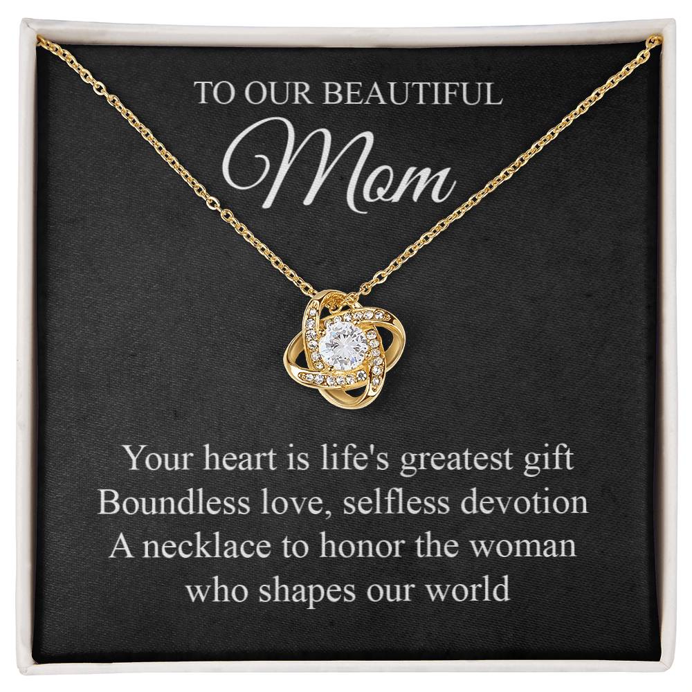 Mom's Love Crest Necklace Card