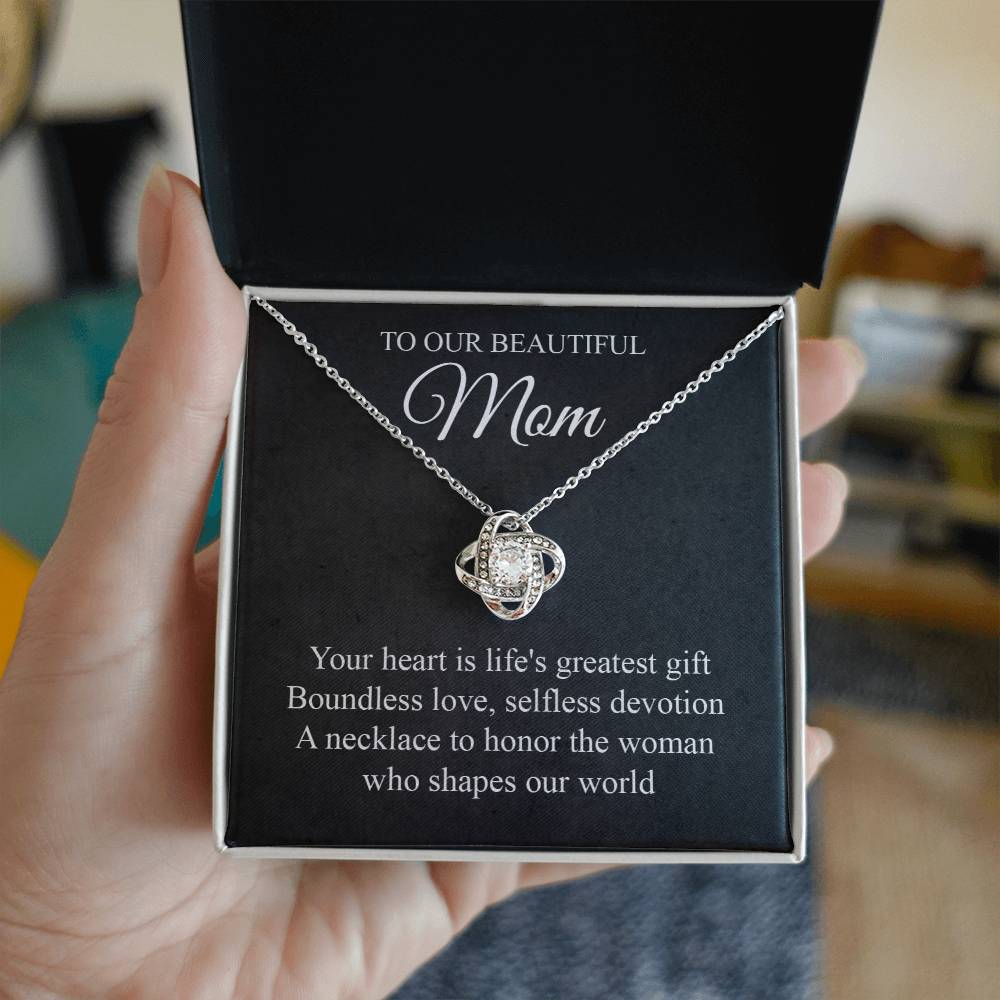 Mom's Love Crest Necklace Card