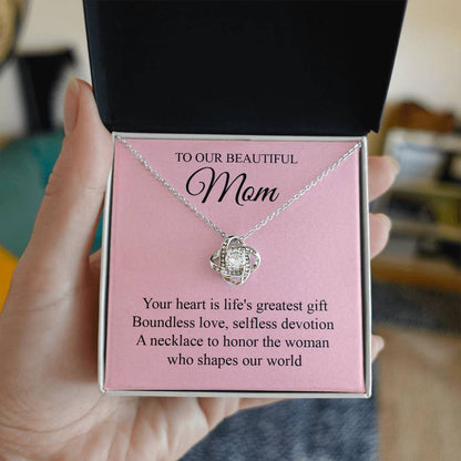 Elegant Mother's Charm Necklace Card