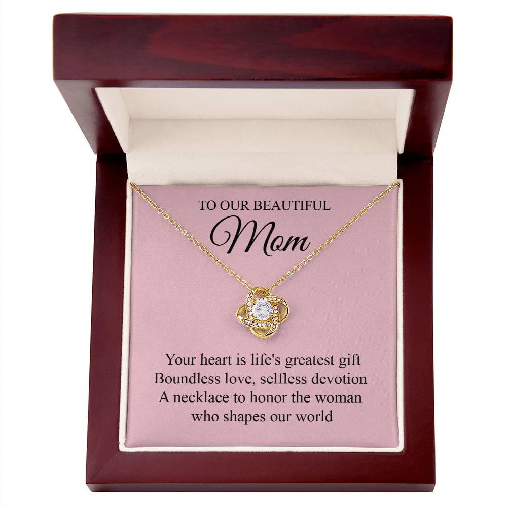 Elegant Mother's Charm Necklace Card