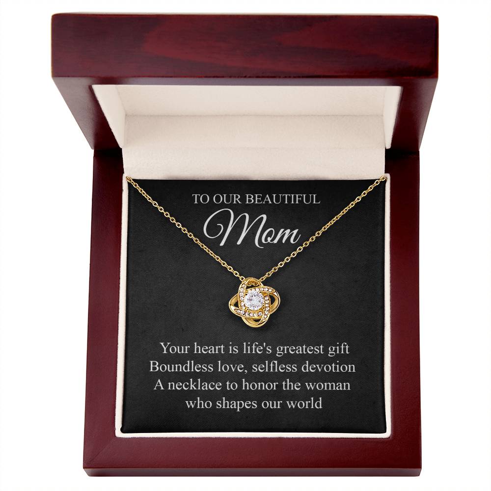 Mom's Love Crest Necklace Card