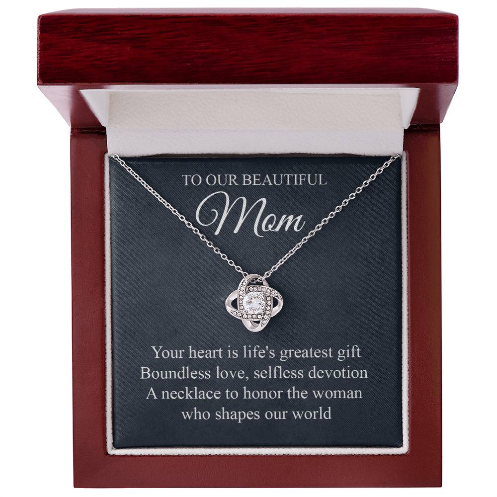 Mother's Touch Navy Necklace Card