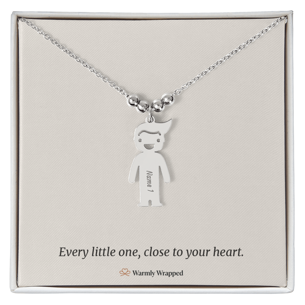 Mom & Kids Name Charm Necklace