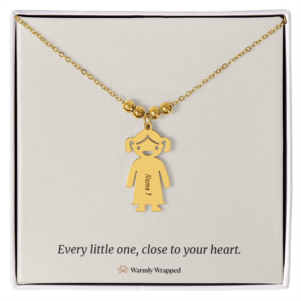 Mom & Kids Name Charm Necklace