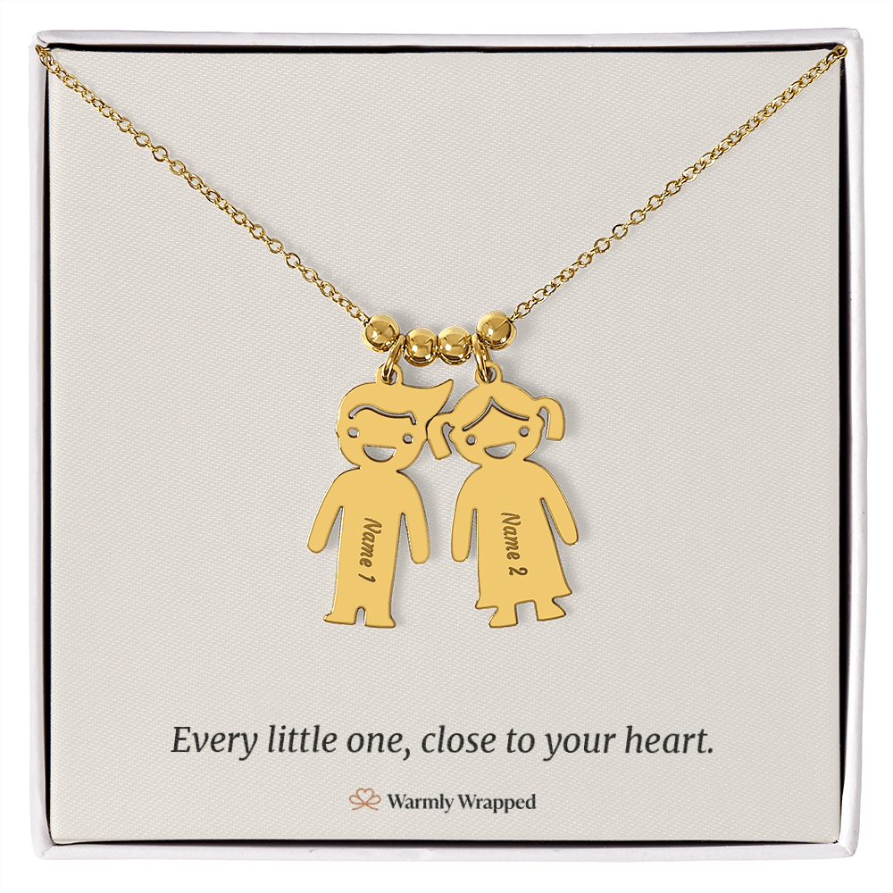 Mom & Kids Name Charm Necklace