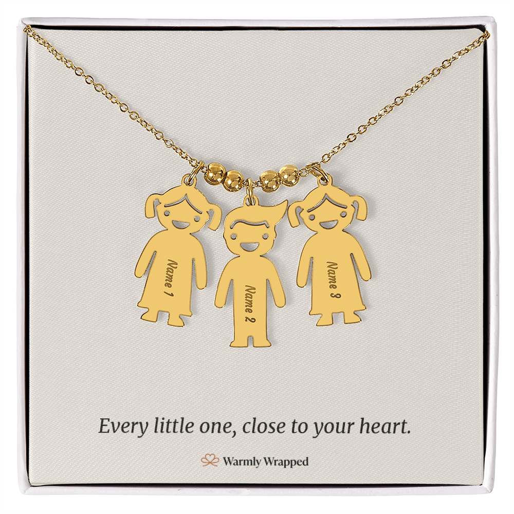 Mom & Kids Name Charm Necklace