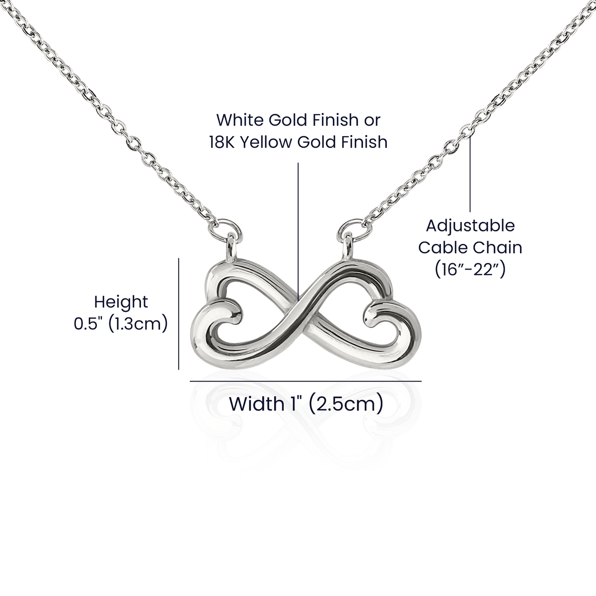To My Sister Infinity Heart Necklace