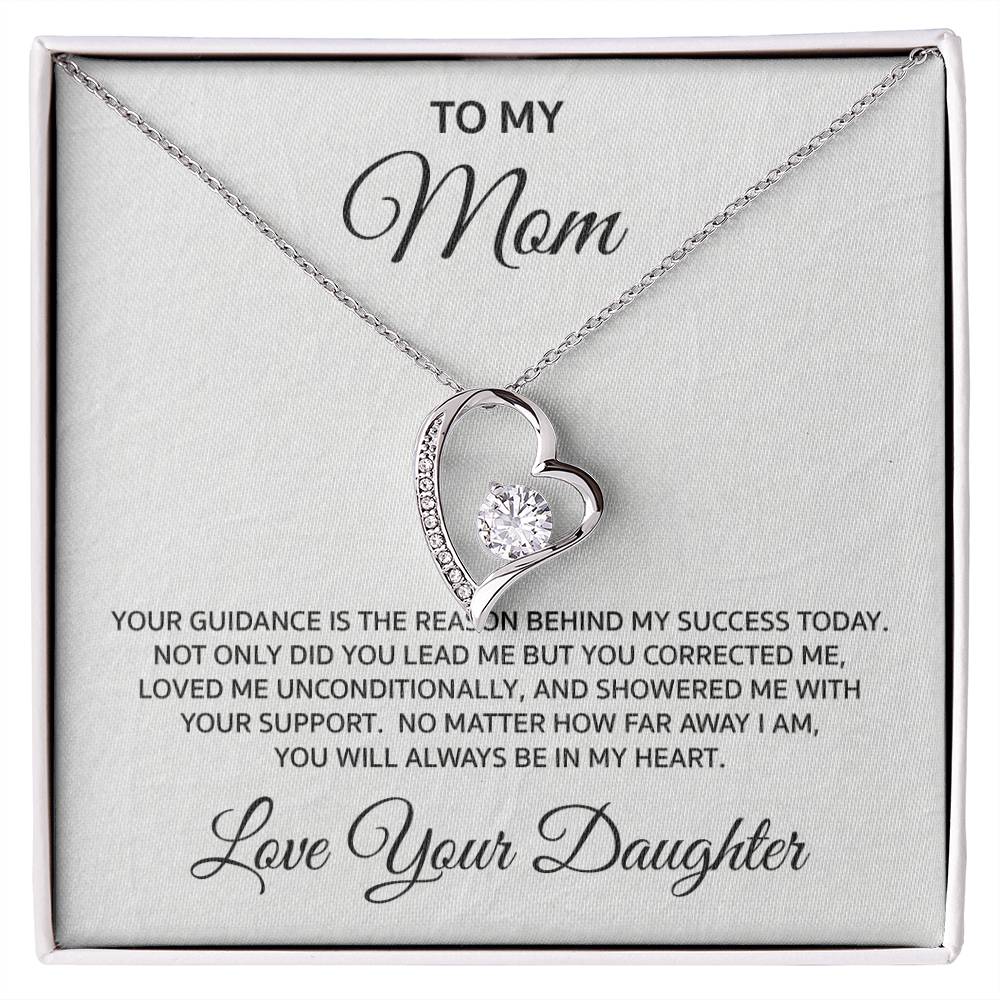 Daughter to Mother "You're the reason for my success" Love Necklace