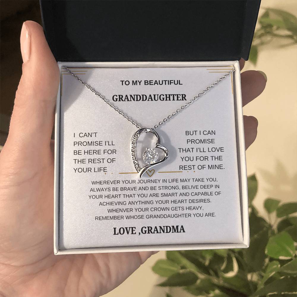 To My Beautiful Granddaughter| Forever Love Necklace