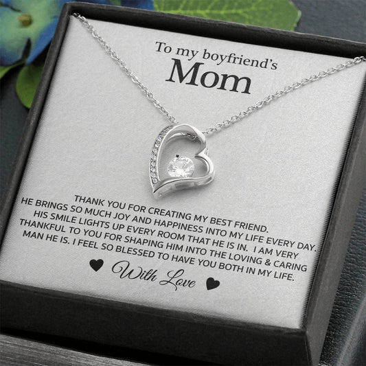 To My Boyfriend's Mom Thank You For Him Necklace