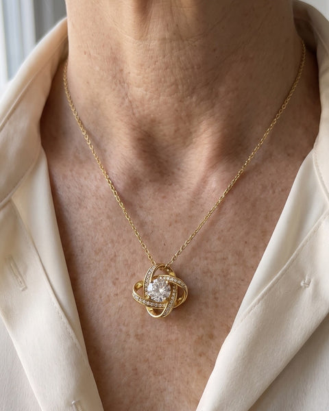 To My Mom Love Knot Necklace